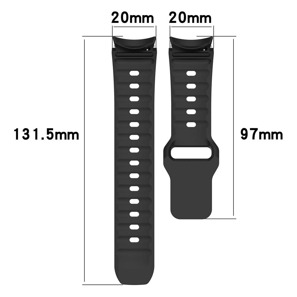 Silicone Strap for Samsung Galaxy Watch 7 6 5 4 FE 40mm 44mm/5 Pro 45mm Bracelet Galaxy Watch6 Classic 47mm 43mm Watch7 Band