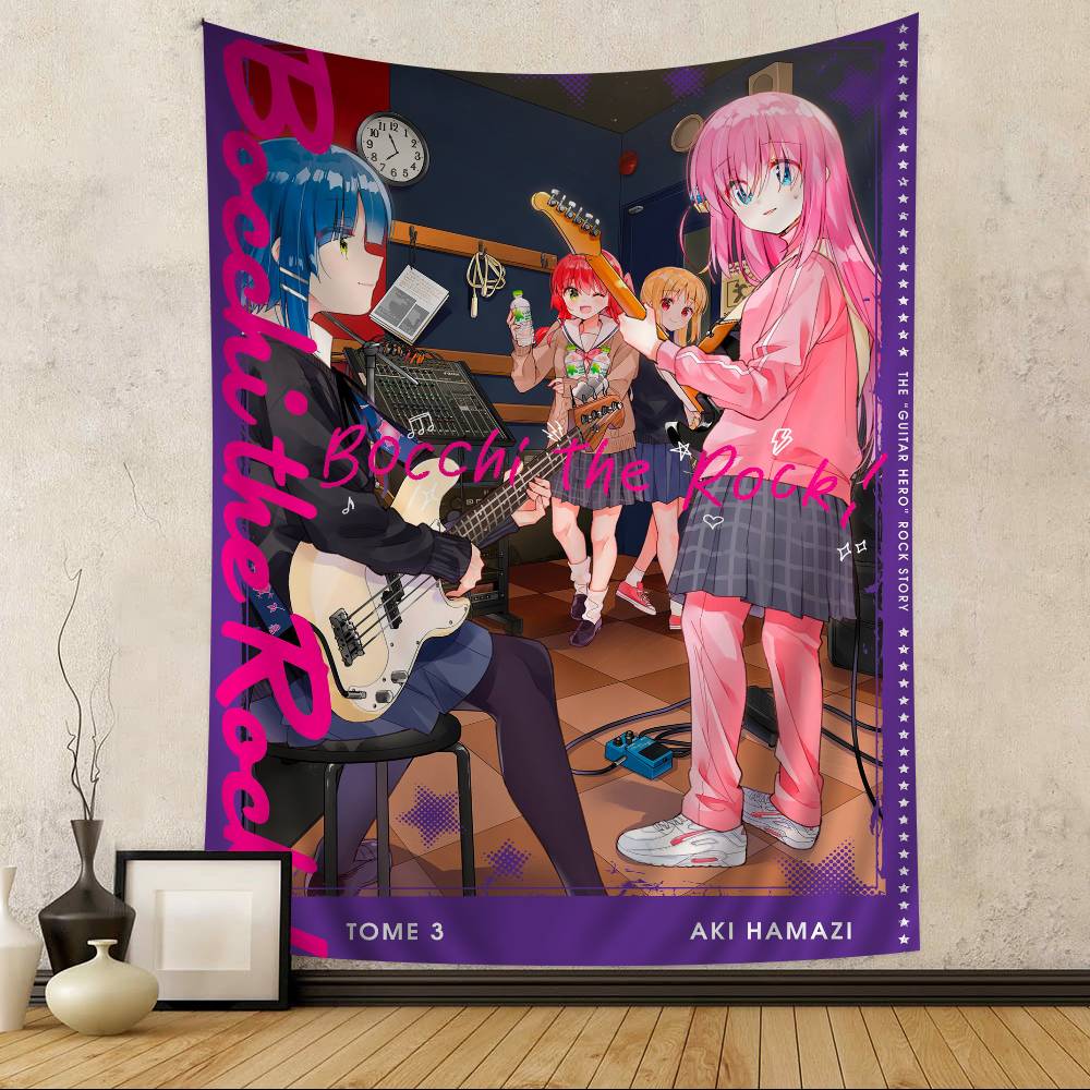 

Anime Singer BBocchi The Rock Cartoon Tapestry Wall Hanging Decoration Household Home Decor 74x94cm(29x37in)