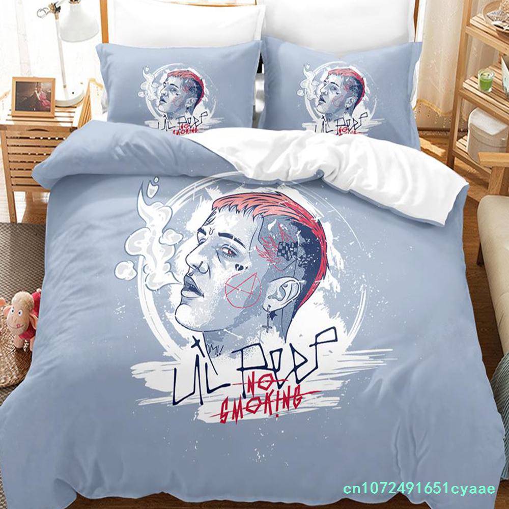 Popular Lil Peep Bedding Set Single Twin Full Queen King Size Bed Set Adult Kid Bedroom Duvetcover Sets Anime Parure De Lit Bed