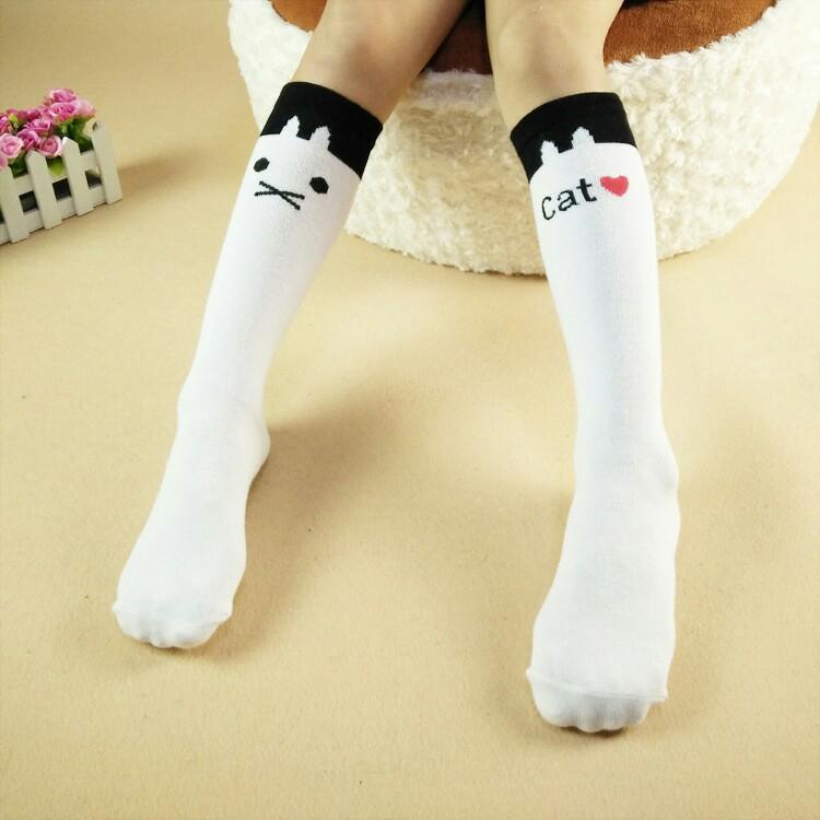 Girl Socks 3-12 Years Old Cotton Knee High Lovely Long Children's Legwarmers Kids Dance Stocking Cute Animal Carton