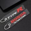 Car Logo Keyring Keychain Key Ring Accessory For Honda TypeR Mugen Power Jazz City Civic Inspire Accord FIT HRV CRV Odyssey Jade RH6