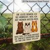 2D Flat, 1pc Funny Cat Lady Wall Sign "I Talk To My Cats" - Vintage Metal Plaque with Retro Tin Sign Style, Outdoor/ Decoration Suitable for Living