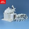 Set  MOC Bricks Igloo Luminous House Famous City Architecture View Ice and Snow Educational Building Block Christmas Gifts