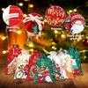 Wiederverwendbare Stoffbeutel Polyester Jute Kordelzugbeutel Adventskalenderbeutel Dekorativer DIY-Adventskalender für den Weihnachtsbaum