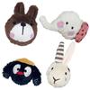 Pet Chew Toy Cartoon Animal Design Bite-Resistant Plush Toy with Sounding Device Interactive Tug-of-War Toy
