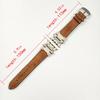 Luxury Leather Band for Apple Watch Ultra 2 49mm Men Watchband Strap Correa Bracelet for IWatch 10 46mm 9 7 8 6 5 4 Se 45mm 44mm