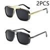New Sunglasses Punk Sunglasses New Men's Square Uv400 Twin-beam Aviator Sunglasses