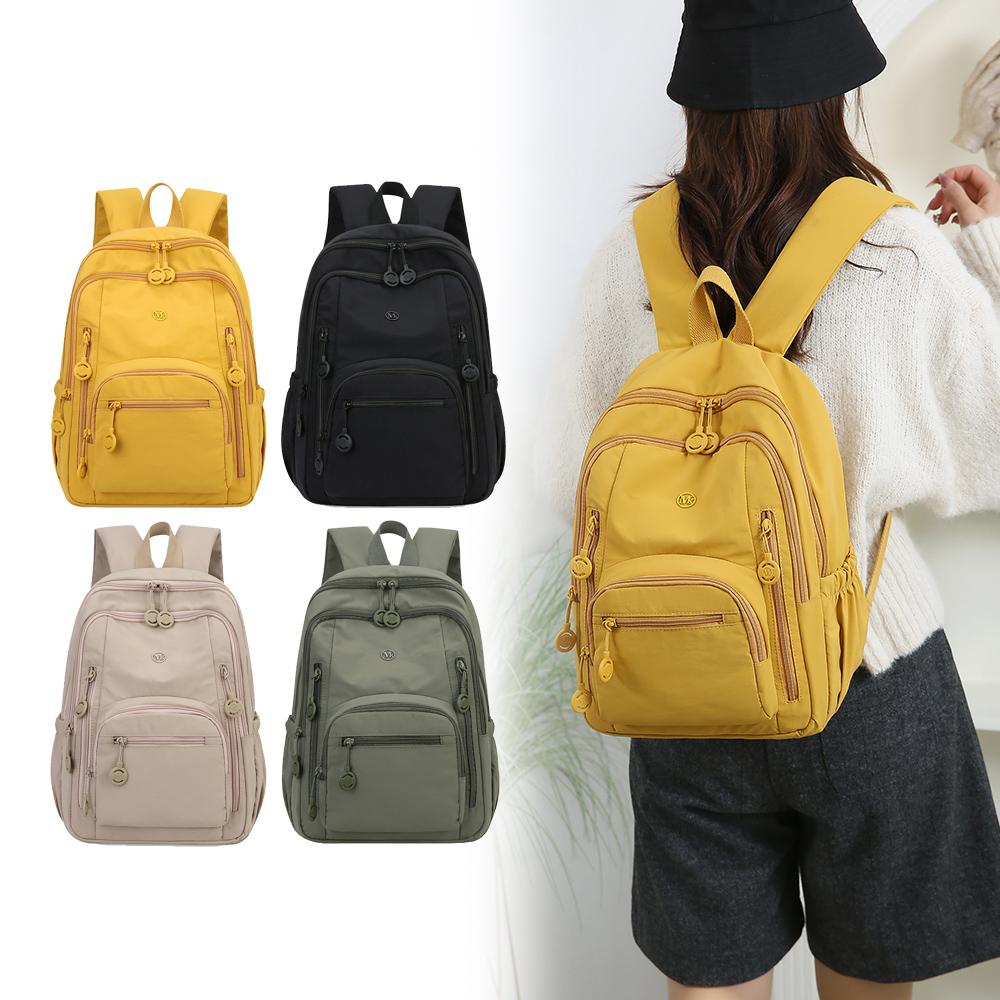 Einfarbiger Rucksack Große Kapazität Leichte Schultasche für Studenten Pendler Reise Rucksack