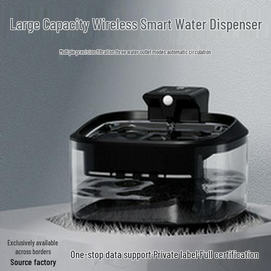 Fontanna Smart ze Stali Nierdzewnej dla Kotów i Małych Psów - Automatyczna, Konstrukcja z Cyrkulującym Przepływem