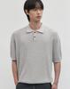 WORK ON BODY OFF Cool Bamboo Semi-Overfit Cable Collar Short Sleeve Knit [Gray]