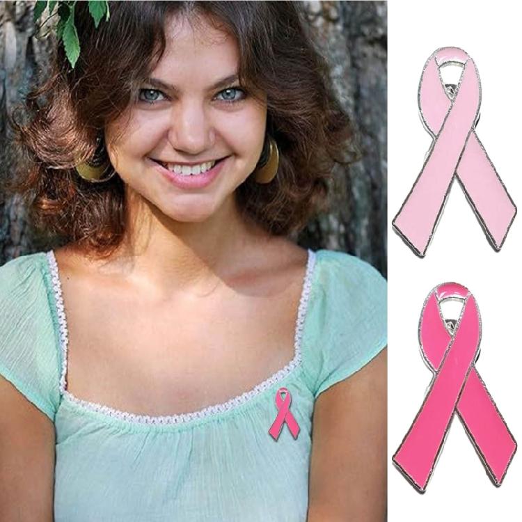 Glitter Ribbon Breast Cancers Enamel Pins Prevention Awareness Badge Brooches