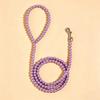 Bite-Resistant Beaded Dog Leash Anti-Escape Waterproof Pet Training Leash Artificial Pearl Solid Color Dog Lead Leash
