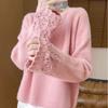 Suéter para Mulheres Inverno Gola V Engrossado Pulôver Quente Tricotado Elástico Manga Longa Oversize Suéter Tops