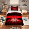 Basketbol Spor Nevresim Takımı Kırmızı Saha Yatak Takımı Dijital Baskı Mikrofiber Yorgan Kılıfı Genç Odası Ev Dekorasyonu İçin