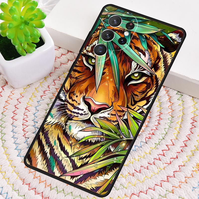 Luxury Tiger Leopard Silicone Phone Case For Samsung Galaxy note 10 pro S26 S25 S24 S23 S22 S21 Plus S25Ultra Capa Cover
