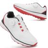 Men's Waterproof Breathable Golf Shoes with Fixed Spikes and Buttons