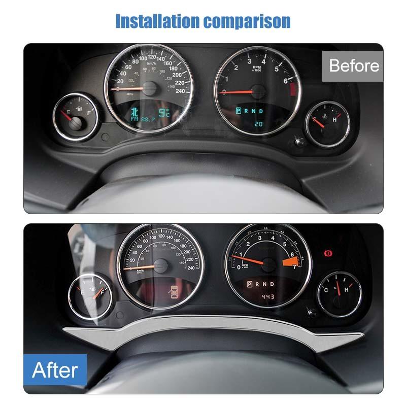  ABS  Dashboard Decoration Cover Sticker Fit For Jeep Patriot 2011-2016 For Jeep Compass 2008-2016 Interior Accessories