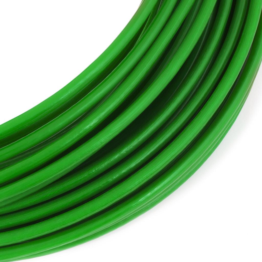 50m DRAHTSEIL in PVC 5/8mm GRÜN verzinkt Stahlseil Seil Draht Stahl
