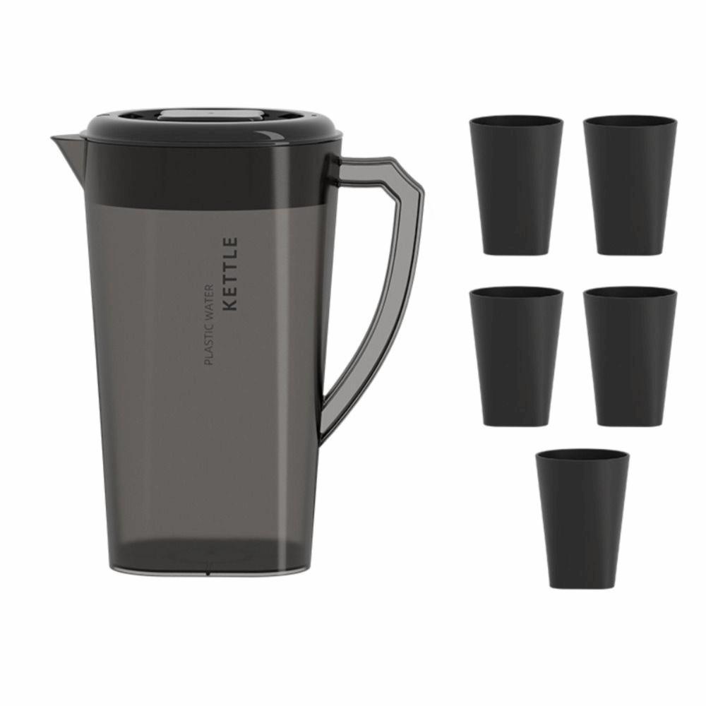 New 1.3/2.2/3L Cold Water Kettle Large Capacity Plastic Juice Jug with Cup Heat Resistant Fall-resistant Pitcher Drinkware