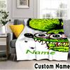 Custom Name Rat Fink Throws Blanket Flannel Blankets for Couch Bed Gifts for Men Women Picnic Blanket Christmas Fan Gifts