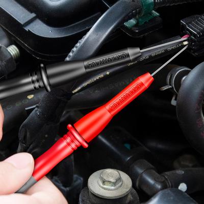 2 agujas perforadoras para sondas de ensayo no destructivo, compatibles con cables de prueba de multímetro digital, punta de acero inoxidable de 1 mm.