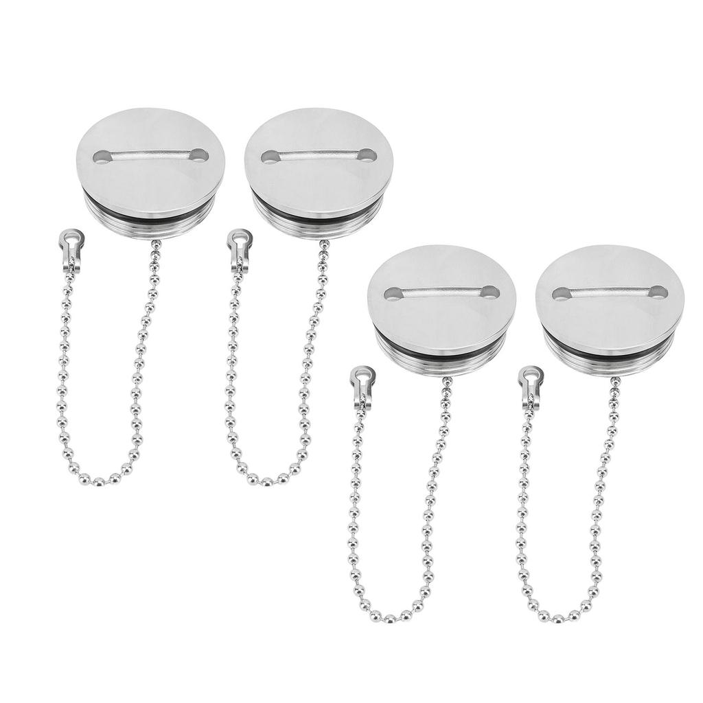 4 STÜCKE Bootskraftstofftankdeckel 316 Edelstahl 38mm Rostfreier Bootskraftstofftankdeckel für Marine-Yachten