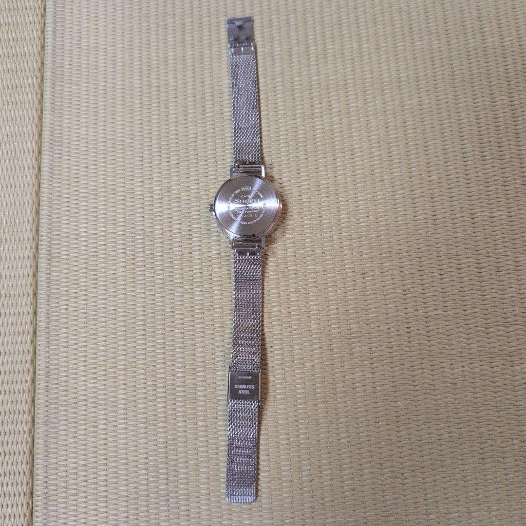 Used CASIO SHEEN Watch Silver Mesh Belt