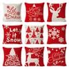 Gemütliche Weihnachts-Kissenhülle mit Schneeflocken-Design für festliche Stimmung