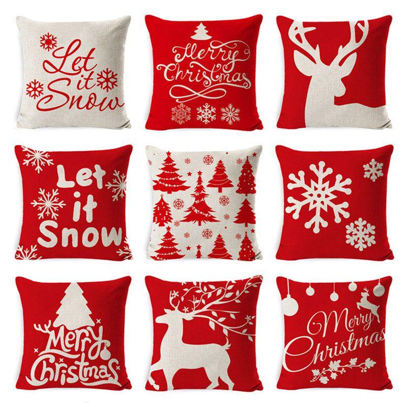Gemütliche Weihnachts-Kissenhülle mit Schneeflocken-Design für festliche Stimmung