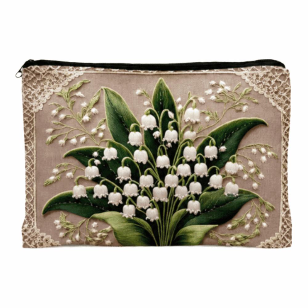 

Large Capacity Travel Makeup Organizer Zipper Cosmetic Bag Vintage Toiletry Case Wedding C