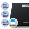 Omron Bathroom Scale, Black, HN-300T2-JTBK. Smartphone connectivity, automatic data transfer, automatic recognition, measurement starts simply by step