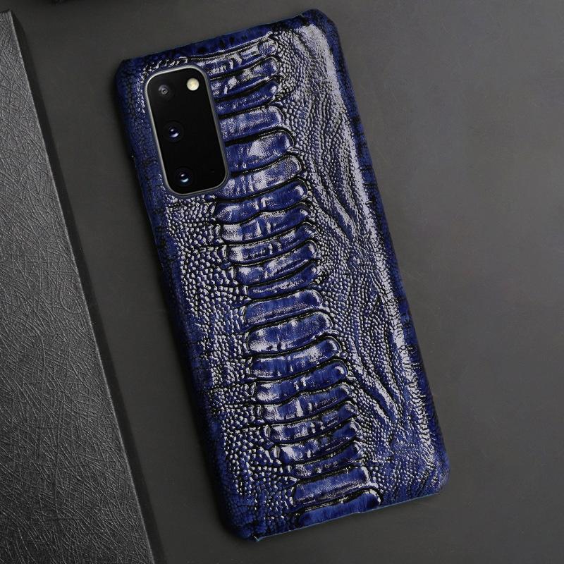 Luxury Genuine Leather Phone Case For Samsung Galaxy S 25 S25 S24 S23 Ultra S21 S22 Plus Note 20 A55 5G Back Cover