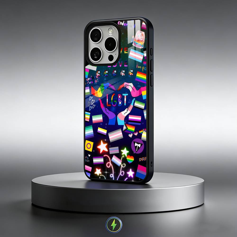 Pride L-Lesbian LGBT Rainbow Phone Case For iPhone17,16,15,14,13,12,11 Plus,Pro Max Magnetic For Magsafe Wireless Charging