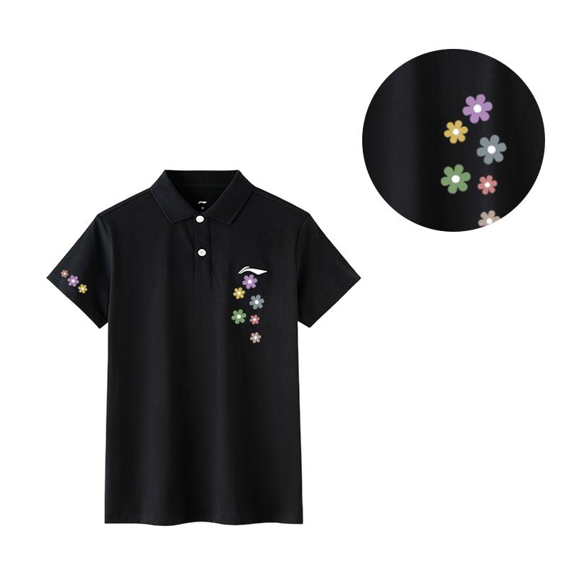 Li Ning Customizable Floral Print Casual Breathable Short Sleeve Polo Shirt Unisex Polo Shirts APLT137-1(TEAM702-A18)