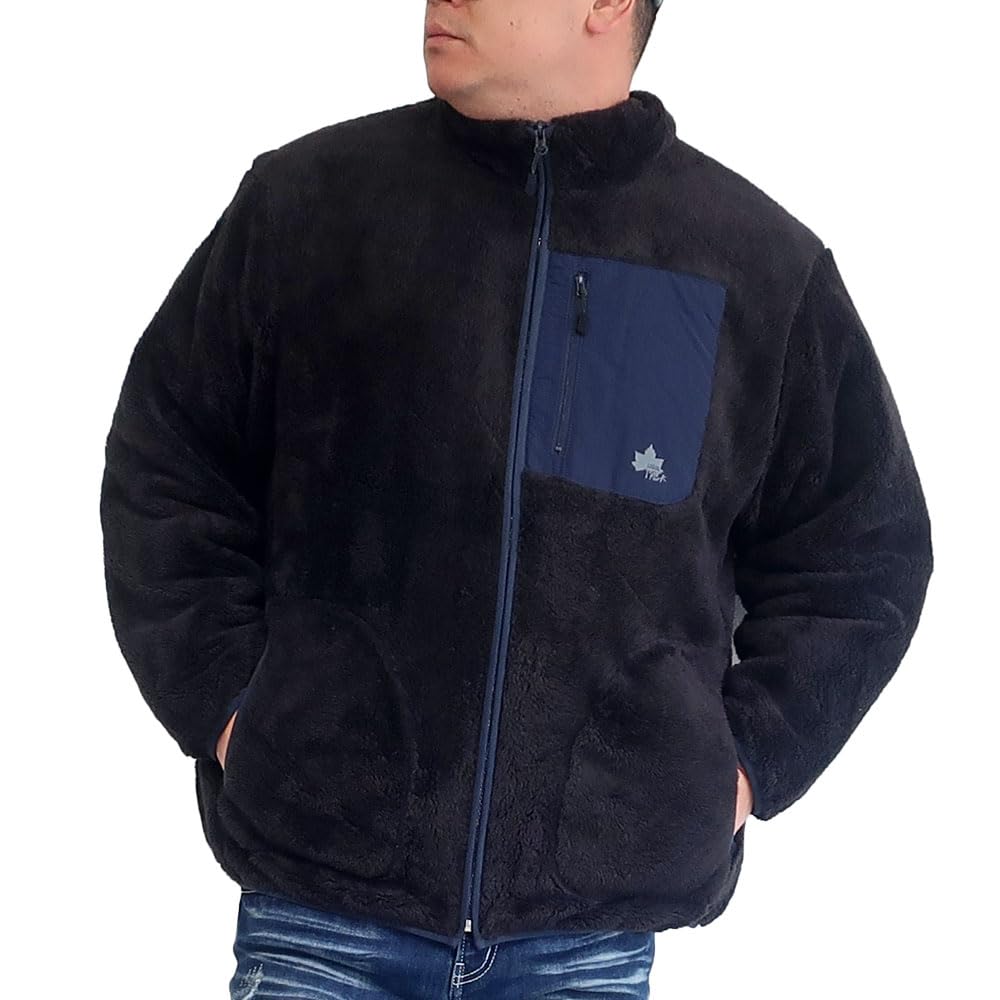 

LOGOS park Men s Plus Size Brand Outerwear, Boa Fleece and Nylon Mountain Stand, LOGOS Park, Sizes 3L, 4L, and 5L, 10001659 (3L, BLACK)