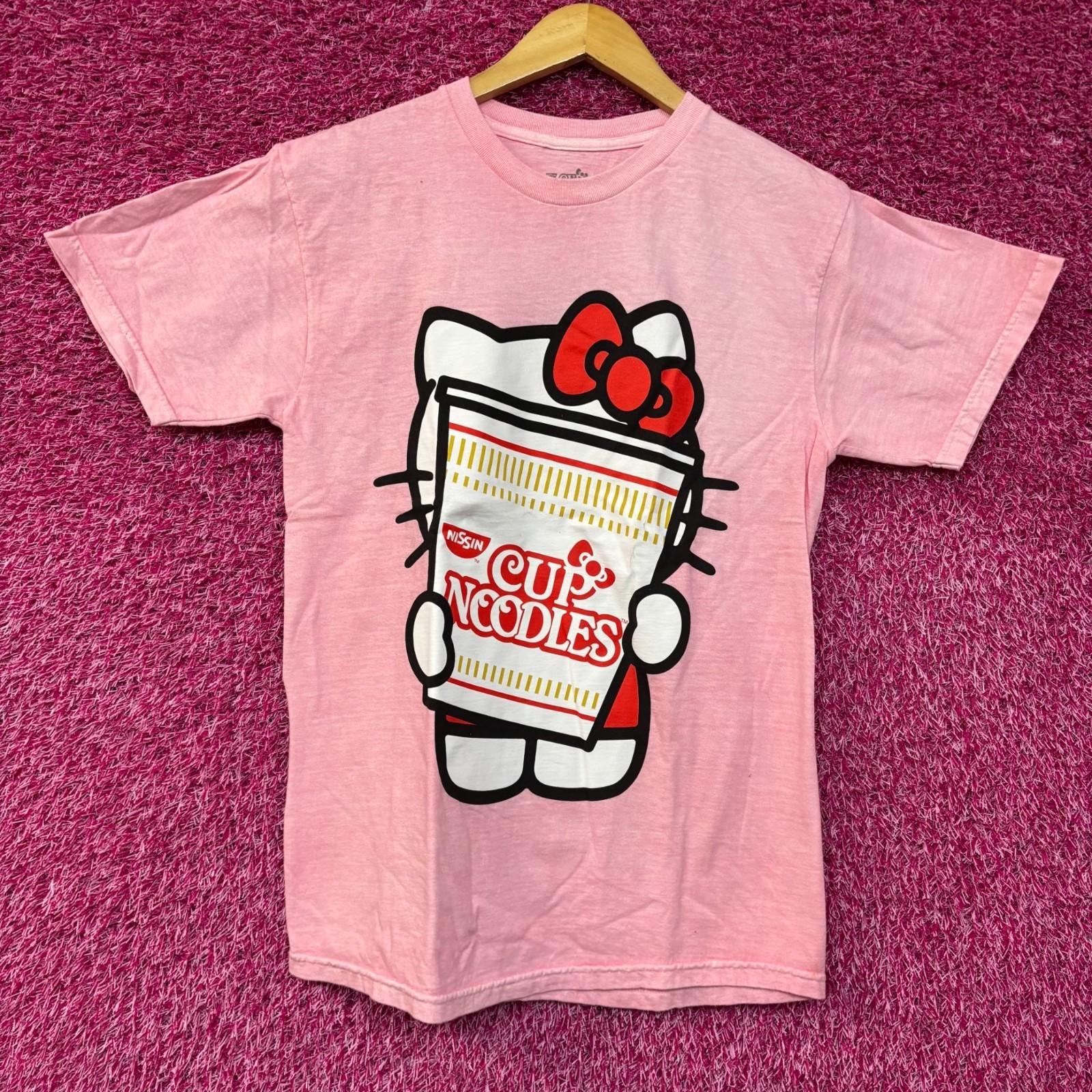 Sanrio Hello Kitty x Nissin Лапша быстрого приготовления Розовая футболка 3XL