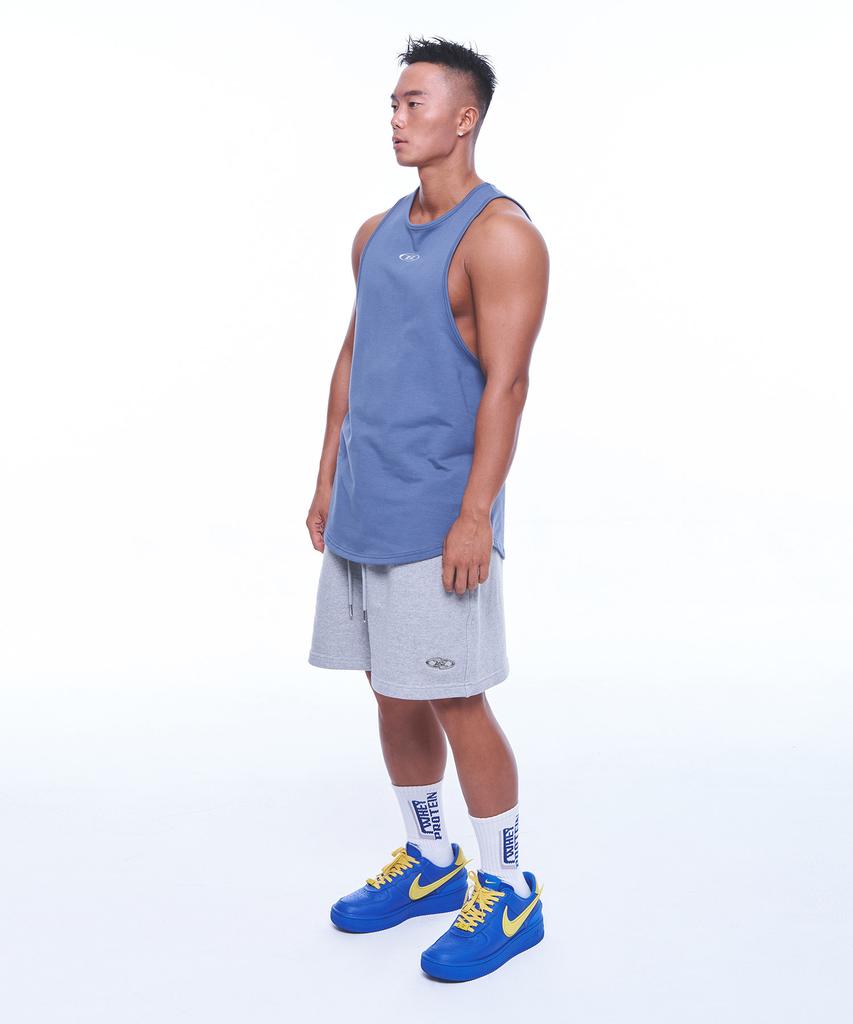 BORN TO WIN Silver B Logo New Fit Sleeveless [Dead Blue]