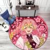 Classic Japanese-style Cartoon Demon Slayer Round Rug, Home Soft Decorative Anti-slip Yoga Mat and Chair Mat, Outdoor Floor Mat Carpet K5