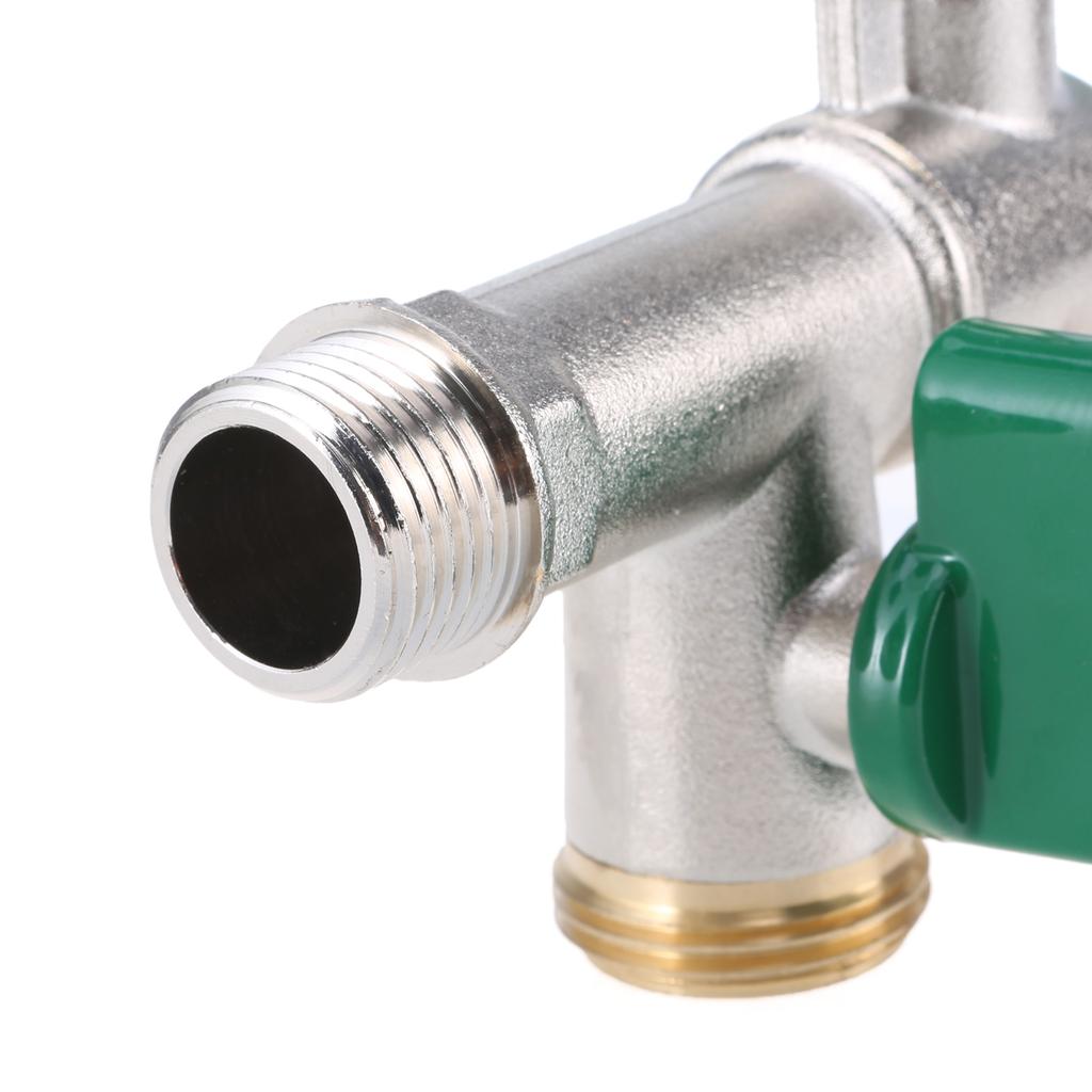 Upgrades Double Outlet Garden Tap Set Stainless Steel Valves Hose Fitting Double Spout Metal Garden Faucet for Outdoor
