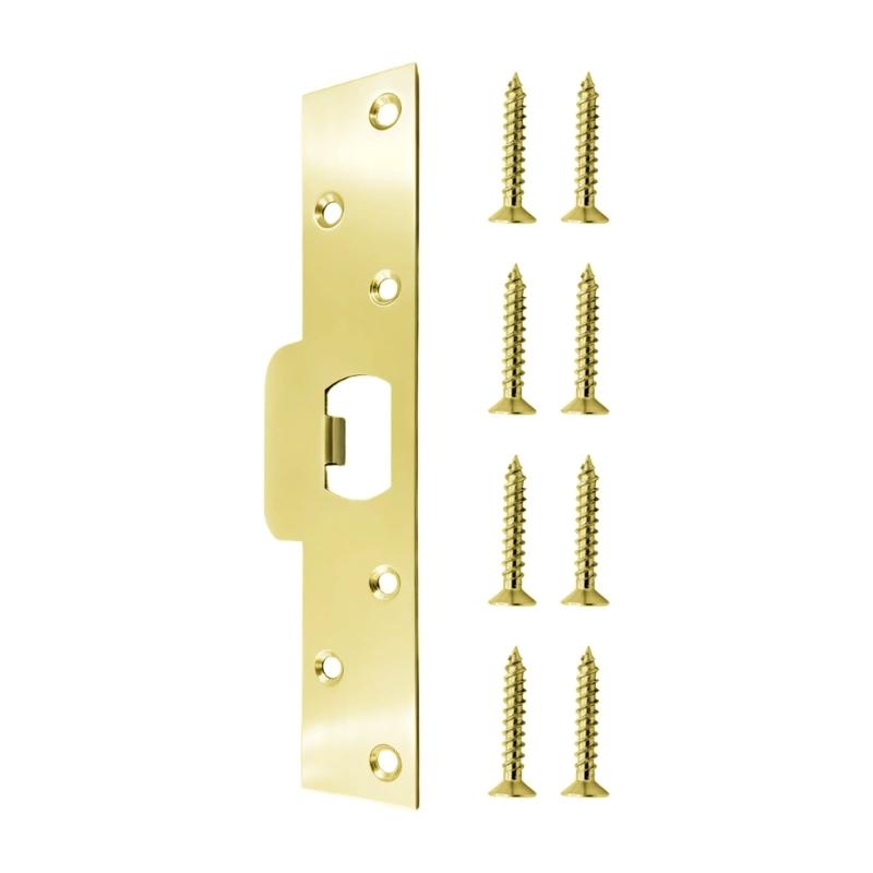 Stainless Steel Door Latches Security Strikes Plate With Double Steel Plates For Door Lock Thick Door Back Plate