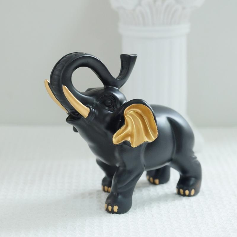 Delicate Elephant Figurine Elegant Resin Technology Perfect Desk Shelf Decoration for Birthday Housewarming