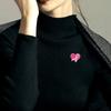 Elegant Breast Cancers Awareness Ribbon Brooch Sweater Lapel Pin for Women and Girls Clothes Decoration Accessories