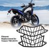 Motorcycle Headlight   Grill Cover Carbon Steel Grille Guard Replacement for Tenere 700 2019+(Black )