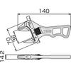 Tone Short Monkey Wrench with Scale MWRS-36 140mm Length Adjustable Tool