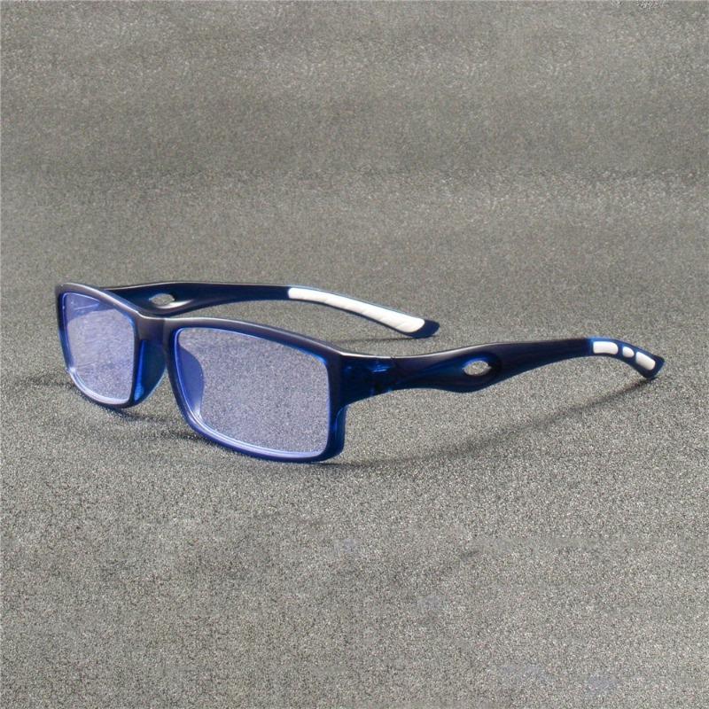 5 Pieces of Retro Square Full Frame Reading Glasses Rectangular Frame for Both Men and Women with Blue Light Blocking Lenses