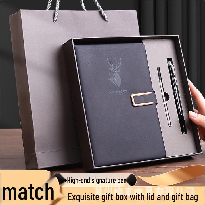 A5 Business Schnallen Notizbuch Set: Benutzerdefinierter Verdickter Notizblock mit Geschenkbox für Büromeetings