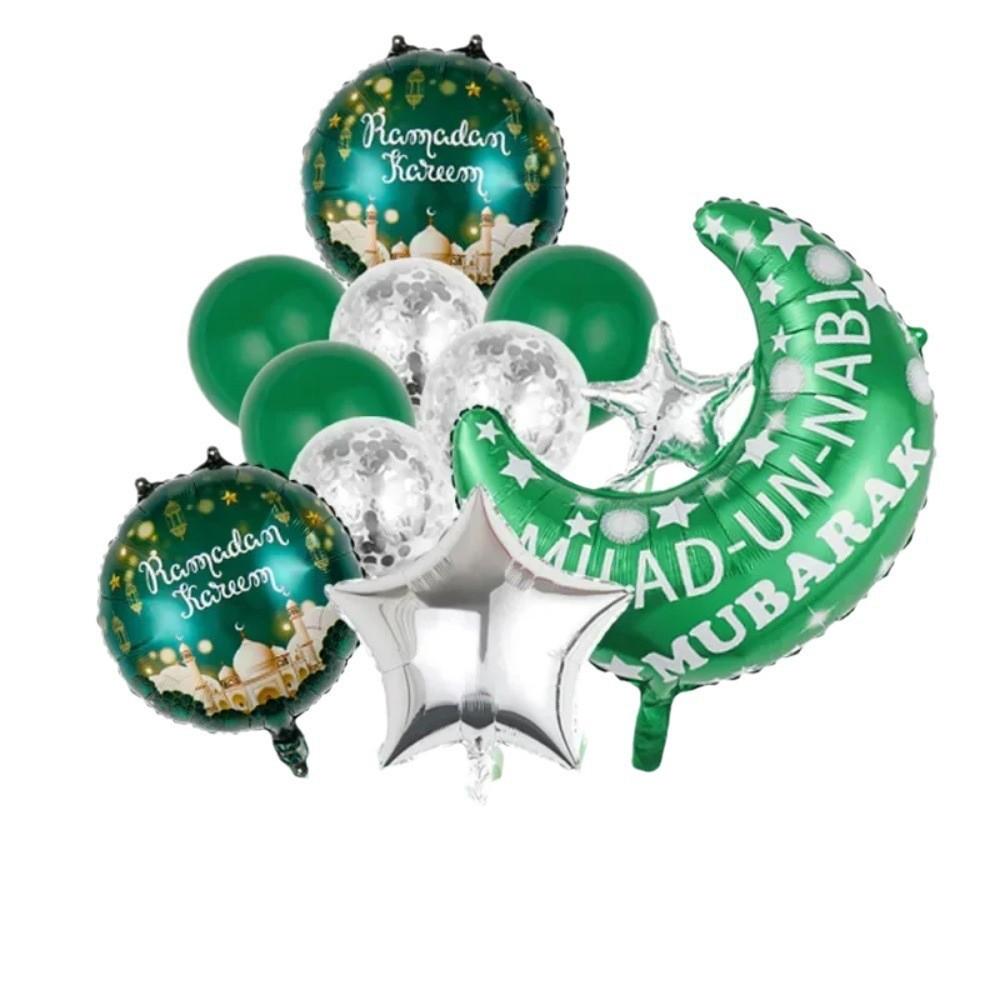 

Aluminum Film Balloon Set, Star And Moon Decoration, Holiday Celebration Venue Photo green suit