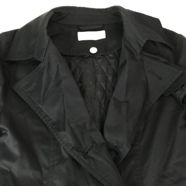 Les Mues Padded Trench Coat Outer Detachable Liner Women SS Black(USED)