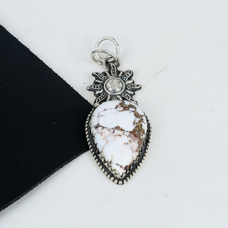 Natural Wild Horse Jasper Gemstone Pendant 925 Sterling Silver- Handmade Design, Everyday Wear Jewelry, Unique Wild Horse Jasper Pendant Gifts