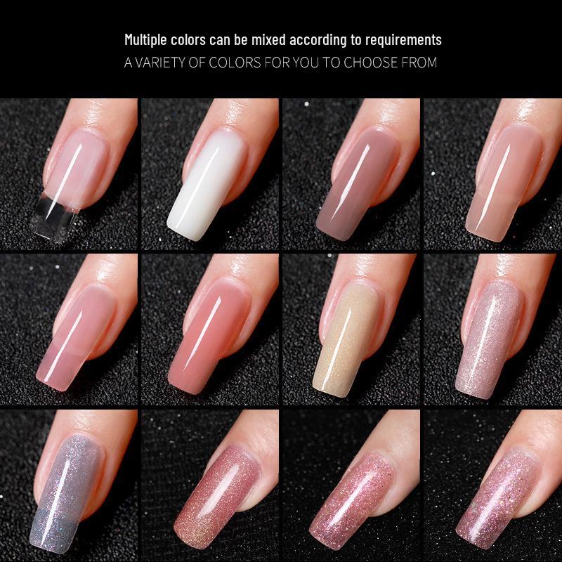 High Transparency Nail Extension Gel - Super Tough, Quick Application, Nail Salon Special, Phototherapy Formula